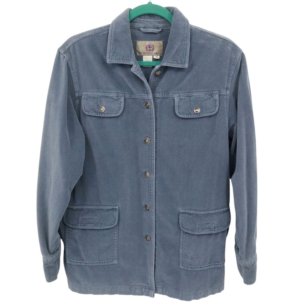 Territory Ahead Chore Coat Women M Blue Utility Rugged Classic Timeless Workwear